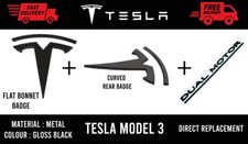 CONJUNTO DE CRACHÁ DIANTEIRO E TRASEIRO TESLA MODELO 3 - PRETO BRILHANTE Inclui emblema de motor duplo comprar usado CONJUNTO DE CRACHÁ DIANTEIRO E TRASEIRO TESLA MODELO 3 - PRETO BRILHANTE Inclui emblema de motor duplo comprar usado  Enviando para Brazil