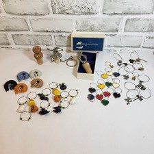 Grande Lote de Berloques Vintage de Copo de Vinho/Coquetel e Rolhas de Garrafa de Vinho comprar usado  Enviando para Brazil