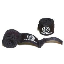 Luvas de boxe Krav Maga envoltórios de mão pretas 3,5 m ataduras algodão muay thai MMA comprar usado  Enviando para Brazil