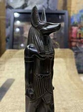 Estátua preta de pedra basalto feita à mão deus egípcio vida após a morte Anubis Ebros Anubis comprar usado  Enviando para Brazil