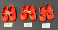 Sapatos de boneca vintage vermelho borracha macia Maryjane Ideal 70" tamanho, 1-2-3 disponíveis comprar usado  Enviando para Brazil