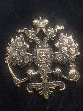 (Império Russo 1870’s) Distintivo antigo de boné policial.Cockade COCARDE com águia dupla, usado comprar usado  Enviando para Brazil