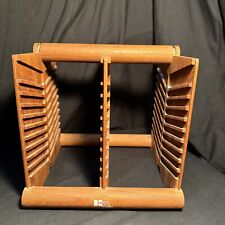 Kalmar Designs Teak Wood Interlocking 44 CD Case Rack Holder Used Vintage MCM, usado comprar usado  Enviando para Brazil