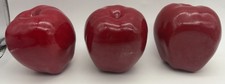 Conjunto de 3 pesos de papel de maçã de vidro vermelho decoração de mesa de cozinha frutas comprar usado  Enviando para Brazil