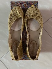 Sapatilhas femininas Melissa Campana balé cor papel glitter dourado tamanho 8 #2370 comprar usado  Enviando para Brazil