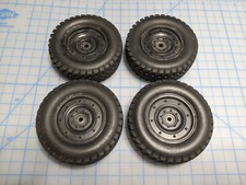 Usado, CONJUNTO DE PNEUS E RODAS PRETOS M1025 Hummer Humvee H1 Chevy S-10 Tamiya 9335205 9805481 comprar usado  Enviando para Brazil