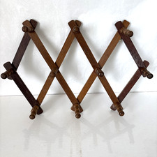 Cabide de parede vintage acordeão madeira expansível 10 pinos caneca chapéu rack para joias, usado comprar usado  Enviando para Brazil