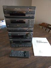 Sony MHC-C70 Mini Sistema de Componentes Hi-Fi Dual Cassette Deck Sintonizador Remoto/CD comprar usado  Enviando para Brazil