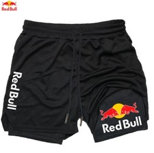 🩳 Red Bull Pantaloncini Uomo 2 in 1 da Allenamento Corsa Jogging Palestra na sprzedaż  Wysyłka do Poland