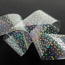 1 rolo 100 m nail art manicure prata laser holográfico estrela papel folha decalques, usado comprar usado  Enviando para Brazil