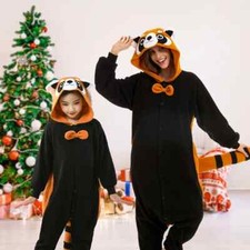 Pijamas de panda vermelho para adultos e crianças família combinando fantasias de Natal roupas para casa comprar usado  Enviando para Brazil
