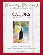Etiquette cahors hédiard d'occasion  Albertville