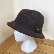 Chapéu Fedora Totes Marrom Espinha de Arenque Tweed Mistura de Lã Tamanho Grande comprar usado  Enviando para Brazil