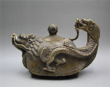 Colecciona tetera dragón tallada a mano de bronce antigua china asiática con marca Kangxi 21227 segunda mano  Embacar hacia Argentina