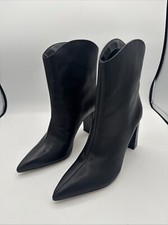 Botas de tornozelo femininas Arezzo palmilha acolchoada couro BHFO 6658 8,5B comprar usado  Enviando para Brazil