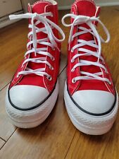 Plataforma elevadora Converse All-Star roja para mujer talla 9 - ¡Excelente estado! segunda mano  Embacar hacia Argentina