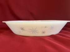 GLASBAKE ATOMIC STARBURST J2352 CAÇAROLA DIVIDIDA OVAL PRATO DE SERVIR LEGUMES! comprar usado  Enviando para Brazil