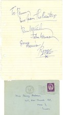 Set beatles autographs for sale  UK