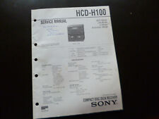 Original Service Manual Schaltplan Sony HCD-H100 comprar usado  Enviando para Brazil