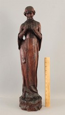 Escultura feminina renascentista pré-rafaelita esculpida em madeira artes e ofícios antigos Lrg comprar usado  Enviando para Brazil