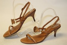 Sandália Tory Burch Feminina Tamanho 8.5 M Salto Slingback Couro Marrom Fivela Sapatos comprar usado Sandália Tory Burch Feminina Tamanho 8.5 M Salto Slingback Couro Marrom Fivela Sapatos comprar usado  Enviando para Brazil