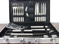 Deluxe Barbeque Set Stainless Steel Utensils Camping Cooking Outdoors Picnic BBQ, usado comprar usado Deluxe Barbeque Set Stainless Steel Utensils Camping Cooking Outdoors Picnic BBQ, usado comprar usado  Enviando para Brazil