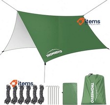 Lona de tenda OVERMONT verde para caminhadas ao ar livre 3m x 3m comprar usado  Enviando para Brazil