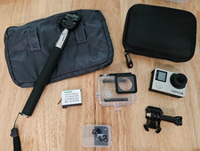 Câmera de ação GoPro HERO4 prata 4K testada funcionando mini estojo pacote de acessórios comprar usado  Enviando para Brazil