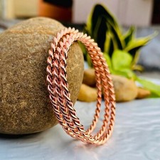 Conjunto de 5 pulseiras de cobre puro anel tensor pulseira de empilhamento de cobre, feita à mão, usado comprar usado  Enviando para Brazil