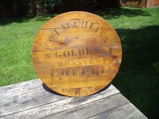 W.F. Placa de madeira antiga McLaughlin & Co Chicago café torrado Barrell capa, usado comprar usado  Enviando para Brazil