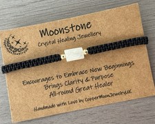 Moonstone macrame bracelet for sale  KNUTSFORD