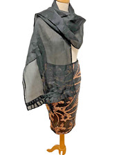 Black sheer organza for sale  SALE