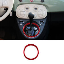 Para Fiat 500 2012-2015 interior de fibra de carbono vermelho acabamento de anel de câmbio automático comprar usado  Enviando para Brazil