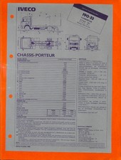 IVECO GRANDS ROUTIERS / 190-33 TURBOSTAR / CHASSIS PORTEUR / FICHE 1986 comprar usado IVECO GRANDS ROUTIERS / 190-33 TURBOSTAR / CHASSIS PORTEUR / FICHE 1986 comprar usado  Enviando para Brazil