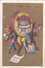 Perfumería teatral L polvo facial de Leichner Berlín SW tarjeta de víctima facial década de 1880 segunda mano  Embacar hacia Argentina