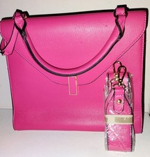 Bolsa de mão feminina de couro rosa nova sem etiquetas🩷 F AUX LEATHER comprar usado  Enviando para Brazil