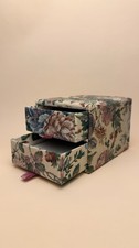 Mini organizador de gaveta coberto de tecido vintage | Bloco de notas floral ou suporte para artigos de papelaria comprar usado  Enviando para Brazil