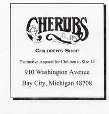 Loja infantil de querubins roupas raras Bay City Michigan 1998 playbill publicidade comprar usado  Enviando para Brazil