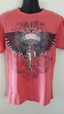 Camiseta moda tatuagem gráfica folha rosa_masculina_30 peso leve ajustada_nova TOP comprar usado  Enviando para Brazil