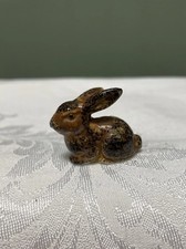 Mini estatueta de coelho de porcelana marrom 1,5”, usado comprar usado  Enviando para Brazil