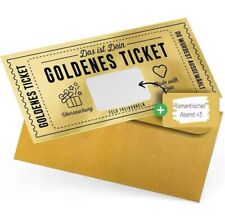Goldenes ticket personalisierb gebraucht kaufen  Korb