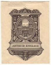ARTHUR ENGLER: Eigen-Exlibris, "Pax alma redit labore", Bienenstock, 1913 na sprzedaż  Wysyłka do Poland