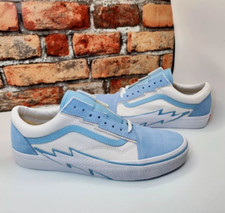 Tênis Vans Old Skool Shoes M/8.5 com parafuso 10.0 - UNC bebê azul branco camurça, usado comprar usado Tênis Vans Old Skool Shoes M/8.5 com parafuso 10.0 - UNC bebê azul branco camurça, usado comprar usado  Enviando para Brazil