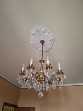 Lampadario gocce cristallo usato  Torino