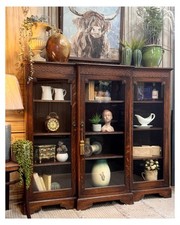 oak glazed bookcase for sale  WADHURST