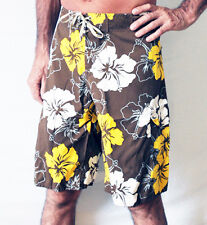 SHORTS DE PRANCHA DE SURF HAVAIANA MARROM, "PATO DUPLO", ROUPA DE BANHO DE FÉRIAS DE VERÃO, novo comprar usado  Enviando para Brazil