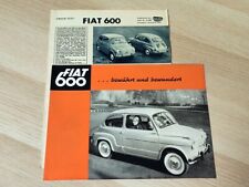 Używany, 1959? FIAT 600 + test druk specjalny [PL] - brochure / broszura / katalog na sprzedaż  PL