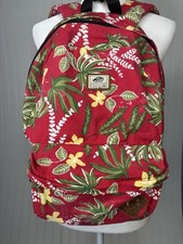Mochila Vans Off The Wall algodão vermelho havaiano estampa floral livros de viagem escolar comprar usado  Enviando para Brazil