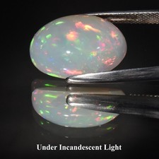 Usado, 💎 Opala branca natural oval rara 10,20 ct - Opalescência, gema brilhante da Etiópia comprar usado  Enviando para Brazil