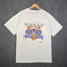 Camisa masculina vintage Chicago Bulls grande cinza anos 90 EUA Work Champions 1991 NBA comprar usado  Enviando para Brazil